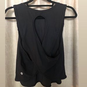 Black Lululemon Crop Tank - Size 8